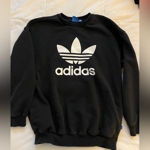 Adidas Trefoil Sweatshirt, Black, Size M